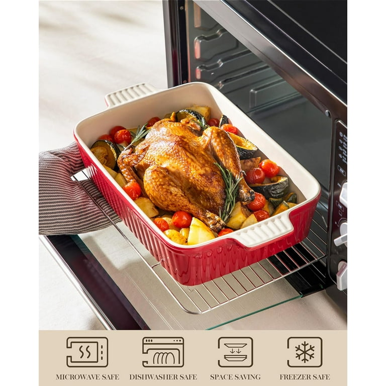 DISH// 『aRange』aRange BOX 4.4 QT Baking Dish, 9x13 Large Casserole Dish for Oven, Ceramic