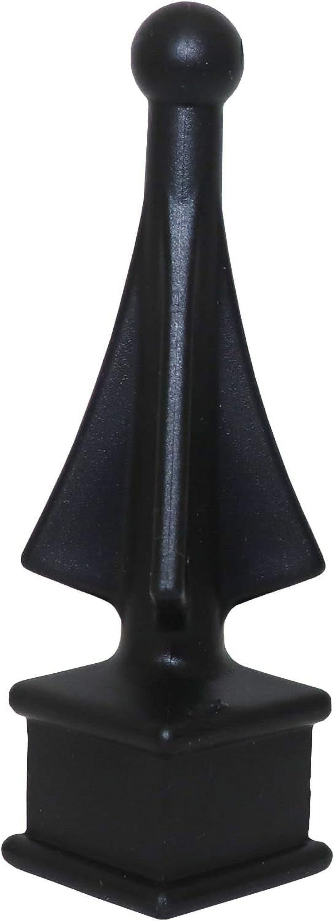 Fence Finials Four-Sided Spire Wing Tip High-Impact Polypropylene Black ...