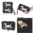 thumbnail image 4 of TSOVTHRID Purses for Women Waterproof Handbag with Matching Wallet Set Black Leather Shoulder Bag Tote Satchel with Purse for Ladies Shopping, Dachshund Dog Daisy Butterfly Print, 4 of 7