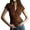 Khaki, variant on Women's Suede Long Sleeve Button Down Shirt Blouse Casual Top