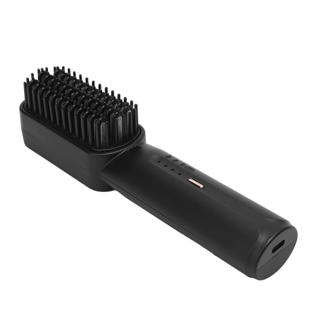 Cepillo Alisador de Cabello Inalámbrico Con Iónnico, Peine Alisador de Cabello Elechtrico de Calentamiento rápido de 20 Segunundos, 3 configuraciones de temperatura
