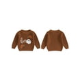 thumbnail image 2 of Loicainy Toddler Baby Boys Girls Halloween Sweaters 3 6 9 12 18 24 Months 2T 3T Witch Pumpkin Letter Ghost Long Sleeve Round Neck Ribbed Knitted Pullover Tops, 2 of 9