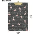 thumbnail image 3 of FMSHPON Flamingo Clipboard Hardboard Wood Nursing Clip Board and Pull for Standard A4 Letter 13x9 inches, 3 of 7