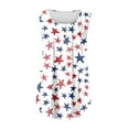thumbnail image 3 of HIMIWAY 2023 Summer Sale Women's Casual Fashion Plus Size Independence Day Printed Sleeveless Button V-Neck Pullover Top Royal Blue XXXXL, 3 of 4