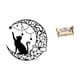 thumbnail image 5 of Escultura De Sofá De Gato Iluminado Por La Luna Para Amantes Del Arte En Miniatura De Casas De Muñecas, Decoración De Pared De Metal Negro Y Muebles De Simulación Artesanal, Escena De, 5 of 8