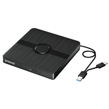 External Blu Ray Drive, BD Player with Read/Write Capability Portable Blu-ray Player with USB 3.0 and Type-C CD/DVD Burner 3D Blu-ray Drive Compatible with Win10 and Mac OS