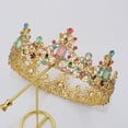 thumbnail image 2 of Nvzi Tiara de boda para novia, diadema de princesa, corona de novia, joyería para el cabello con diamantes de imitación de cristal,graduación, boda, fiesta de disfraces (C), 2 of 3
