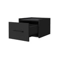 thumbnail image 4 of Elfrida Wall-Mounted Nightstand,Sleek Single-Drawer Design with Spacious Top Shelf,Black Engineered Wood Furniture Bedroom Nightstands, 4 of 7