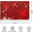 thumbnail image 2 of Christmas Placemats Set of 4, Xmas White Snowflake and Red Background Table Mat Placemat Heat Resistant Non Slip Line for Holiday Party Dining Table Kitchen Decor 18" x 12", 2 of 7