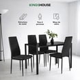 thumbnail image 2 of Juego De Comedor 4 Sillas y Mesa De Vidrio Templado Lexus negro 5, 2 of 7