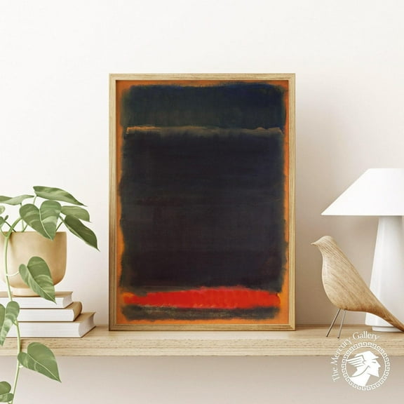 Mark Rothko Poster, Black And Red Wall Art, Exhibition Print For Living Room Decor UNFRAMED Poster, 8x12