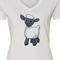 thumbnail image 4 of Inktastic Cute Little Lamb Women's V-Neck T-Shirt, 4 of 5