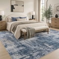thumbnail image 6 of MICGEEK 10'x12' Abstract Area Rugs for Living Room, Stain Resistant Washable Rugs with Non-Slip Backing, Modern Large Area Rug Carpet for Bedroom Dining Room Office, Dark Blue, 6 of 10