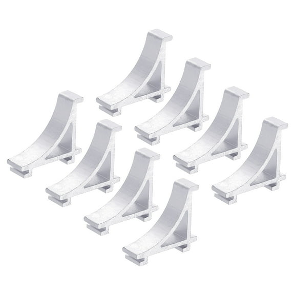 Freezer Shelf Clips, Refrigerator Clip Kits Cooler Shelf Support 1.08x0.33x0.96" Silver