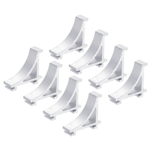 Unique Bargains Freezer Shelf Clips, Refrigerator Clip Kits Cooler Shelf Support 1.08x0.33x0.96' Silver