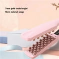 thumbnail image 4 of Professional Volumizing Hair Iron Ceramic 3D Grid Hair Crimper Curling Tools Splint Flat Iron Hair Styling Tools, 4 of 7