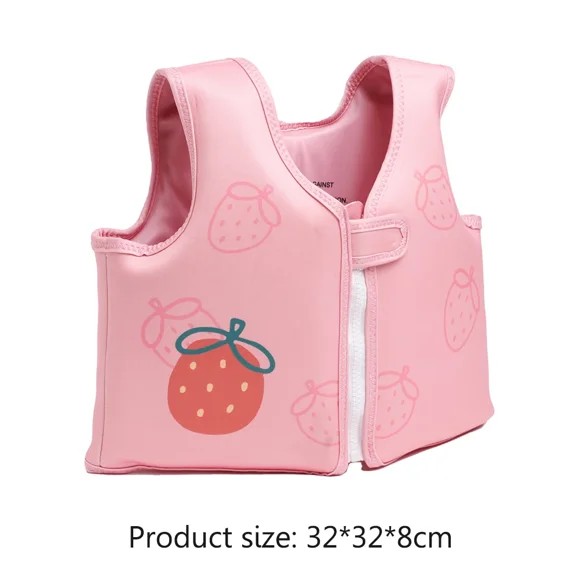 Baby Swimwear Cartoon Animal Infant Buoyancy Vest Jacket Cute Three-dimensional Design Swim Gear Swimming Pool Accessories Little Strawberry
