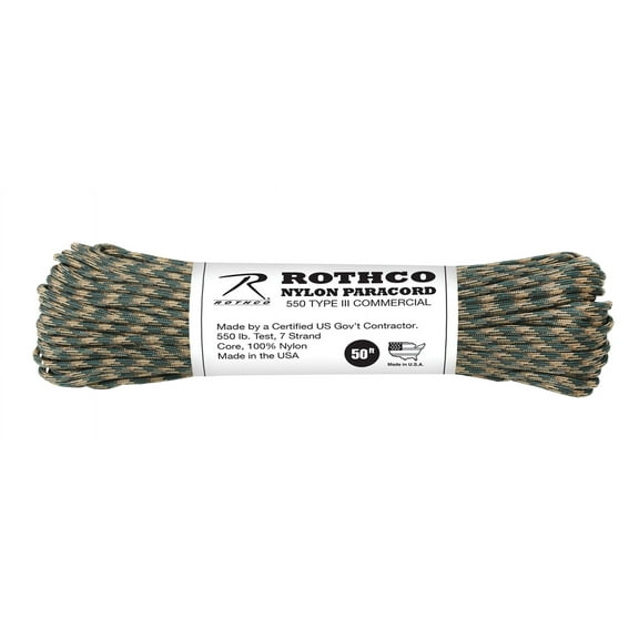 Rothco 550lb Type III Nylon Camo Paracord