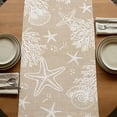 thumbnail image 5 of Table Runners 72 Inches Long Dress Scarves, Rustic Coastal Farmhouse Kitchen/Dining Table Runner, Coffee Tablerunners, Sea Nautical Summer Beach Starfish Coral 14x72 Inch, 5 of 9