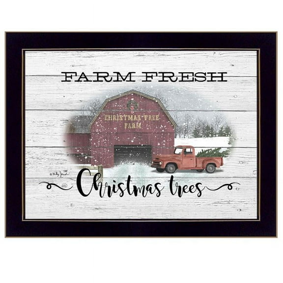 Farm Fresh Christmas Trees By Billy Jacobs Printed Wall Art Wood Multi-Color