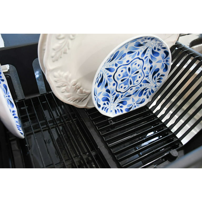 Qingsi 1 PC Premium Drip Tray Dish Drainer Mat Plastic Kitchen Dish Draining Rack Dish Drain Board Sink Side Drip Sloping Draini