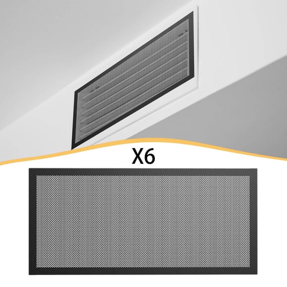 Cubiertas de ventilación de piso, malla decorativa para ventilación de aire para rueda hidráulica de pared en interiores 6 piezas