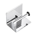 thumbnail image 4 of Soporte adhesivo para papel higiénico con estante, Soporte para papel higiénico montado en la pared, Se adapta a Mega Roll, Dispensador de rollos de papel higiénico de acero inoxidable, 4 of 5