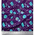 thumbnail image 1 of Soimoi Purple Heavy Canvas Fabric Heart & Crystal Stone Geometric Fabric Prints By Yard 58 Inch Wide, 1 of 3