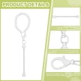 thumbnail image 3 of Uxcell 10 Pack Beadable Cup Charm, Bulk Blank Bar Key Chain Metal Beaded Cups Accessories for Water Bottle Cup with Handle DIY Crafts Decoration, White, 3 of 7