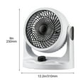 thumbnail image 3 of PALIFEUR Desk Fan, Desktop Electric Fan, Lightweight Portable Fan for Bedroom Home Office, 5 Speed Settings with USB Port Adjustable Small Fan, 9 x 12.2 Inch, 3 of 8