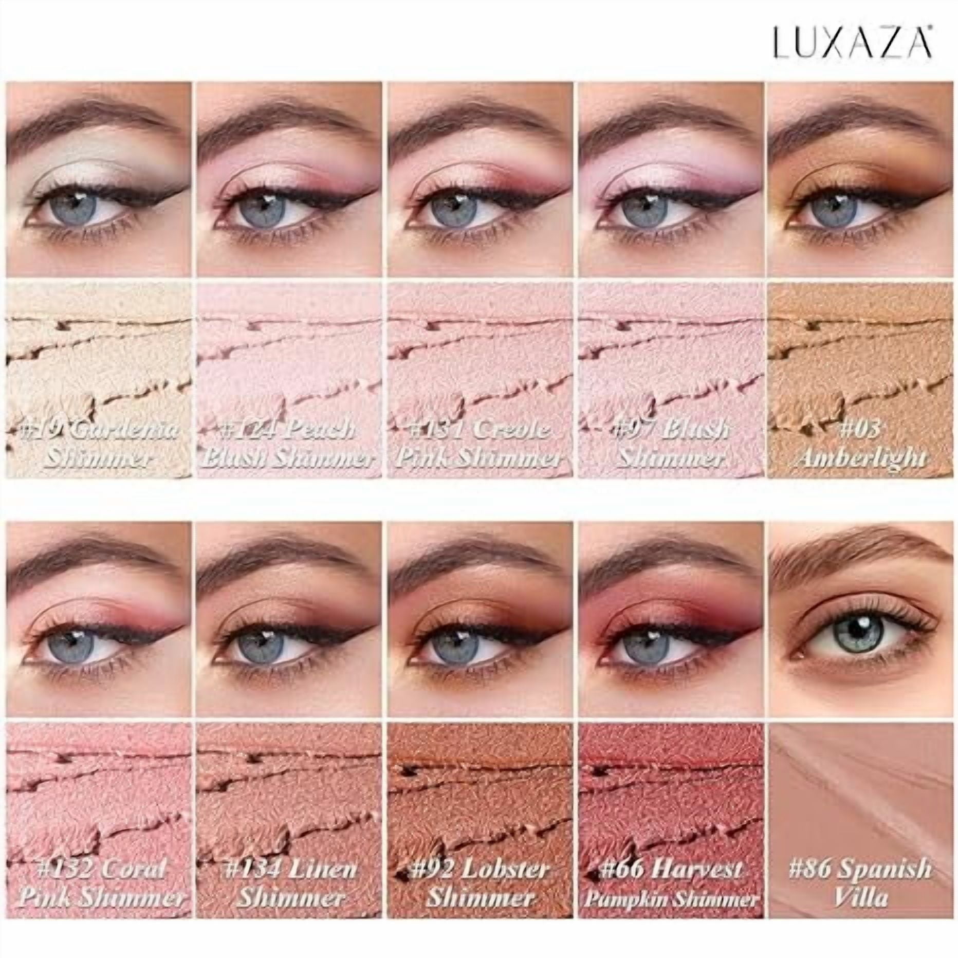 10PCS Eyeshadow Stick,Shimmer And Matte Brown Metallic Cream Eyeshadow Pencil Crayon with Smudge-proof & Waterproof, Eye Brightener Stick, Ideal Gift for Women- Love's Gifts