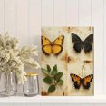 thumbnail image 2 of Qisvanset 12x16 Inch Framed Canvas Wall Art Vintage Botanical Butterfly Green Leaf Rustic Farmhouse Wall Decor Set, 2 of 8