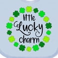 thumbnail image 4 of Inktastic Little Lucky Charm with Four-leaf Clovers Boys or Girls Baby Bib, 4 of 4