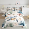 thumbnail image 2 of Homewish Child Sea Turtle Bedding Comforter Set, Kawaii Marine Coral Sealife Twin Comforter Sets, Vintage Cartoon Theme Reversible Bedding Set, Lightweight Room Decor, 2-Piece, 2 of 8