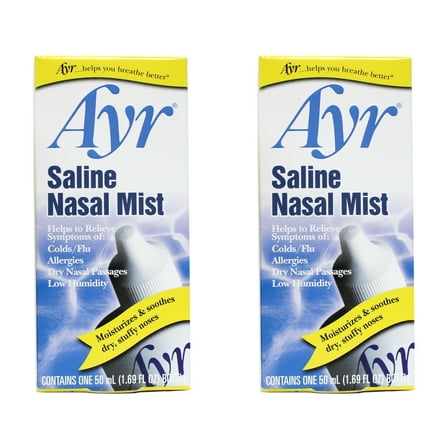 Ayr Saline Non-Medicated Nasal Mist - 1.69 Oz(50 Ml), 2 Pack