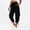 Black, variant on MLQIDK Pedal Pushers for Women Capri Pants Knee Length Trendy Summer Elastic Waist Work Capris Dressy Casual Cargo Capris with Pockets Pink M