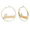 thumbnail image 1 of 1 par de pendientes de gancho de mujer de moda de círculo redondo étnicos, pendientes colgantes Yuyangstore Pendientes colgantes, 1 of 8