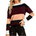 thumbnail image 1 of Besolor Chandails Mignons d'Automne pour Femmes à Manches Longues Col Rond en Tricot, 1 of 5