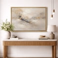thumbnail image 3 of Framed Canvas Print Neutral Abstract Wall Art Minimalist Modern Decorative for Living Room Bedroom - 24"x36" NATURAL, 3 of 8