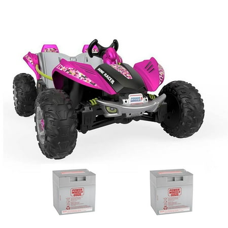 Power Wheels Ride On Toy Car & (2) 12 Volt Rechargeable Replacement Batteries