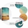 thumbnail image 7 of Shower Curtains Blue Sky Brown Mountain Bath Curtain Forest Vintage Style Waterproof Bathroom Shower Curtain Set with Hooks Decoration 72 x 72 Inches, 7 of 7