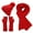 Red, variant on Bmisegm Women&Men Autumn Winter Warm Wool Hat Scarf Gloves Slouchy Three Pieces Winter Snow Knit Cap Screen Mittens Scarves Sets Winter Scarf for Women Pink One Size