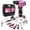 Pink, variant on 147-Piece Pink Tool Kit with 12V Cordless Drill, LED Light, Type-C Charging for Home