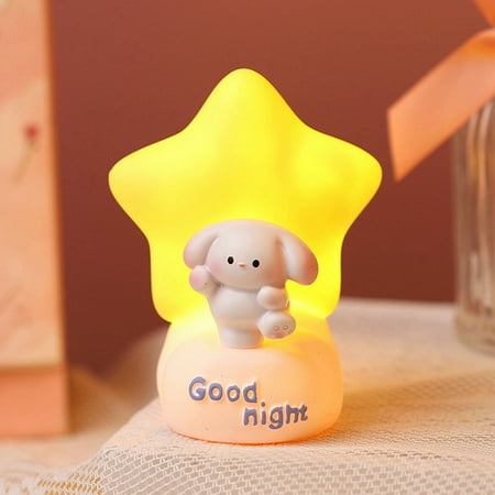 

TIIFSWHS Cartoon Cute Sweetheart Puppy Nightlight Girl Room Bedroom Decoration Ornament Crafts Children s Birthday