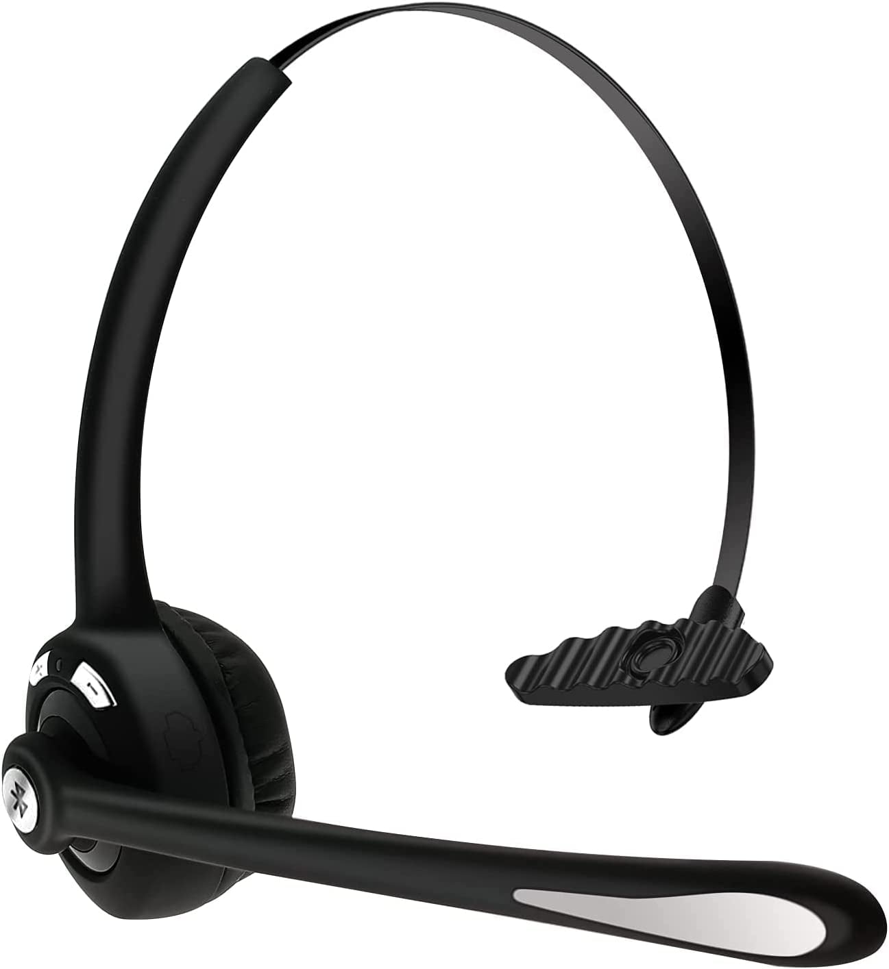 MPOW M5 Trucker Bluetooth 5.0 Headset Noise Cancelling Flip to mute Mic 18Hrs Talk Time Wireless for Various Uses Walmart