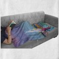 thumbnail image 6 of Abstract Oil Painting Soft Flannel Fleece Blanket, Modern Art with Boat Sail on the Sea Illustration of Nautical Motifs, Cozy Plush for Indoor and Outdoor Use, 70" x 90", Multicolor, by Ambesonne, 6 of 6