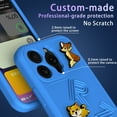 thumbnail image 3 of Compatible for iPhone 16 Pro Cartoon Case, Cute 3D Cartoon Pattern Case Flexible Soft Silicone Case TPU Shockproof Protective Kids Girls Boys Men Women Case for iPhone 16 Pro, Blue, 3 of 8