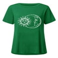 thumbnail image 2 of T-shirt à Manches Courtes pour Femmes, Hauts Grande Taille, Tunique Décontractée à Col en V, Blouse Ample, 2 of 2