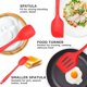thumbnail image 3 of Juego de utensilios de cocina Juego de utensilios de cocina Juego de espátula de utensilios de silicona esenciales para cocina, juego de silicona resistente al calor (rojo), 3 of 5