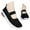 Black, variant on Wide Toe Box Sneakers Women Knit Upper Embroidery Walking Shoes for Women Adjustable Upper Platform Non- White Sneakers for Women Comfortable Hands Free Platform Mary Janes Foam Shoes
